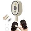 MEEVINWH Electric Steam Brush, Electric Steam Brushs For Hair,Rechargeable Steam Hair Straightener With Water Spray,USB-C Rechargeable Wet Dry Hair Care For Women(White)