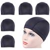 YANTAISIYU 5 pz/lotto Nero Cupola Cap Parrucca Cap Cuffia Elastico Parrucca Cap con Ampia Fascia Elastica per Fare Parrucca (Cupola Cap S)