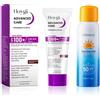 HANGGON 2 Pezzi Crema Solare Viso SPF 100 + Sun Spray 50 SPF, Protezione Solare 100 SPF, Idratante, Non Grasso, Forte Protezione UVA/UVB, Corpo e Viso Difesa, per Tutti i Tipi di Pelle
