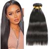 Zeslaerr 1B Natural Black Color Capelli naturali Bundles Human Hair Extensions Grade Unprocessed Capelli umani vergini Straight Bundles For Women 28 28 28 Inch