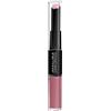 L'Oreal Paris L'Oréal Paris MakeUp Rossetto Balsamo 2in1 Infaillible 2 Step 24H, Rossetto a Lunga Tenuta, Balsamo Idratante, Effetto No Transfer, 125 Born to Blush