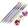 Gracelaza 5 Pezzi Pennelli per Dipingere Pennelli per Pittura Arte per Miniatura Modello Pittura Oli Acquerelli e Nail Art