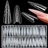 MELLIEX 240 Pezzi Dual Form Sandwich, 15 Misure Gel Nail Form Riutilizzabile Nails Extension Forms Extra Lungo per Manicure Salone DIY (Stiletto)