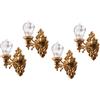 DOITOOL Set di Lampade da Parete in Miniatura in Scala 1:87 per Tavolo da Sabbia per Casa delle Bambole Mini Lampade da Parete Luci Decorative Caldo Oro
