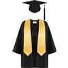 Generico Abito da Laureato Set per Bambini 2026 Toga Laurea e Tocco Cappello Laurea Costume da Laureato Studenti Elementare Medi Linea Costume Carnevale Travestimento 4-14 Anni