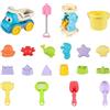 Generico Giochi Da Spiaggia - Set 20 Pezzi Con Secchiello, Formine E Palette | Kit Gioco Per Bambini | Sabbiera Esterna Per Giardino, E Vacanze Estive, Camping, Picnic E Casa