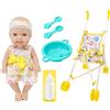 Zunishaone Bambola con passeggino - 10 pollici in PP rosa/giallo/blu/viola, set di giocattoli interattivi, gioco di finzione | Perfettamente per ragazzi 3 anni in su, responsabilità