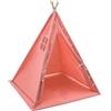 Cuisaincraty Tenda per bambini, 120 x 120 x 140 cm, con luce, tepi, rosa, 1,6 m, cotone, lino, per camera da letto, giardino, spiaggia, capanna, gioco interno esterno, con tappeto ghirlanda 3 m