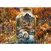 HUADADA Puzzle da 1000 pezzi per adulti, stampa a olio opaco di alta qualità, delicato per gli occhi, per amanti dei puzzle, tema puzzle: paesaggio autunnale nel vetro