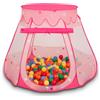 Selonis Tenda 105X90cm/300 Palline Castello Con Palline Colorate Per Bambini, Rosa:Giallo/Verde/Blu/Rosso/Arancione