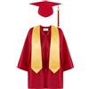 Generico Abito da Laureato Set per Bambini 2026 Toga Laurea e Tocco Cappello Laurea Costume da Laureato Studenti Elementare Medi Linea Costume Carnevale Travestimento 4-14 Anni