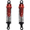 SUNGOOYUE Ammortizzatori RC per 1/16 Truck 4WD - Ammortizzatori Regolabili in Lega di Alluminio da 73 mm, Rosso/Nero - Ricambio per Modellismo Radiocomandato, Sospensione Off-Road