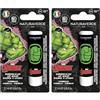 Naturaverde | Kids - Disney Marvel Avengers - Burrocacao di Hulk alla Vaniglia, Burro Cacao Bambino con Burro di Karité BIO, con Filtri UVA-UVB - SPF 15, Lipstick da 5,7ml (Confezione da 2)
