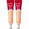 Bourjois Healthy Mix 2-in-1 Correttore in siero, Leviga rughe e segni d'espressione, Rinfresca contorno occhi, Caffeina, Vitamine C, E e B5, Vegano, Applicatore rinfrescante, Sun Bronze, 11 ml