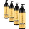 Joanna Professional Hairdressing - Shampoo Capelli Secchi con Olio di Argan 1000 ml (Confezione da 4)