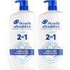 Head & Shoulders Classic Clean Shampoo e Balsamo Antiforfora 2 in 1, 1000ml con Dosatore. Fino al 100% Protezione dalla Forfora. Clinicamente Testato. Tutti i Tipi di Cute e Capelli. Uso Quotidiano