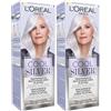 L'Oreal Paris L'Oréal Paris Cool Silver Trattamento Matizzatore Grigio Platino, Tono Bianco Puro, Per Capelli Chiari Con Capelli Grassi. Colorazione dei capelli senza ammoniaca (Confezione da 2)
