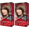 Revlon ColorSilk Colorazione Permanente Capelli Fai-da-te a Casa, Senza Ammoniaca e Arricchita con Cheratina, 50, Castano Cenere Chiaro (Confezione da 2)