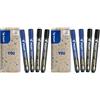 PILOT - Set Da 4 Pennarelli Indelebili SCA 400 - Pennarelli Waterproof per tutte le superfici - Alta copertura e durata - 2 Nero, 2 Blu - Punta a scalpello (4,5 mm) per linee sottili o più larghehe