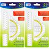 TSI Set Geometria (Righello 17 cm e Squadra con Manico 16 cm) in Plastica Trasparente Cod. art. 46308 (Confezione da 2)