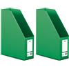 D.RECT 110207 Portariviste PVC, copertina rigida rivestita in PVC, Dorso da 90 mm, A4, Organizer, colore verde (Confezione da 2)