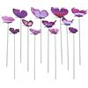 Kodxylytix 12 pz giardino cortile fioriera farfalla pali prato decorazione ornamenti viola