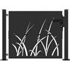 vidaXL Cancello da Giardino con Blocco Nero 110 x 105 cm, Elegante cancello per Giardino e terrazza, Rettangolare, Sicuro e Decorativo in Metallo Moderno