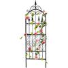 SCENDOR GARDEN Trellis da giardino 182 cm X 55 cm per piante rampicanti - Supporto robusto in filo di ferro metallico antiruggine per piante rampicanti da esterno
