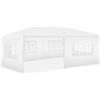 tectake® Gazebo 3x6 m, impermeabile con 5 pannelli laterali rimovibili, struttura in acciaio, tenda con protezione UV, tendone per feste, balconi, campeggio, auto, gazebo terrazzo esterno - Bianco
