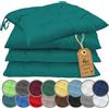 NatureMark Set 4 Cuscini per Sedie con Cordini 40x40 cm - Set di Cuscini Imbottiti per Cucina, Giardino e Interni - Colore Olio