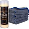 Vehilex | Panno Asciugatura Auto Ultra Assorbente - Set 4x Panni Microfibra 40x40 + 1 Pelle di Daino 66x43-600GSM, No Aloni, Interni-Esterni