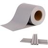 HENGMEI 35mx19cm Visibilità PVC Paravista Strisce Rotolo recinzione Protezione frangivento frangivista, grigio chiaro