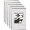 walther design Chair AJ030S5 - Cornice portafoto in alluminio, 20 x 30 cm, confezione da 5, argento