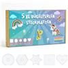 VynyQoo 5 Pezzi XL Tavole per Perline da Stirare - Forme Cuore Stella Cerchio Quadrato Esagono, Include 50 Modelli Creativi Scaricabili per Stiratura e Bricolage Facili, Tavole 10 mm per Bambini 3+