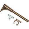 Gardinia Supporto a Muro Universale, incl. Adattatore ad Anello o a T, Attacco a Parete, per bastoni per Tende, Linea Memphis