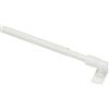 Gardinia Bastone per Tenda da bistrot California, Montaggio a Finestra, Laccato, Estensibile: 120-225 cm, Ø 12 mm, Metallo/Plastica, Bianco