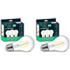 V-TAC 3x Lampadine LED a Filamento E27 12W (Equivalenti a 100W) A60-1521 Lumen - Lampadina Massima Efficienza e Risparmio Energetico - Stile Vintage Retrò - Luce Naturale 4000K (Confezione da 2)