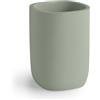 Gedy Baku Portaspazzolini da Bagno Realizzato con Materiale in Resina, Colore Verde Salvia Finitura Opaca, Porta Spazzolini Bagno con Fondo Antiscivolo, Dimensioni Base Quadrata L7,7xP7,7xH10,7cm