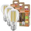 OSRAM LED a risparmio energetico, lampadina a filamento, E27, bianco caldo (3000K), 7,2 watt, sostituisce la lampadina da 100W, altamente efficiente e a risparmio energetico, confezione da 3 pezzo