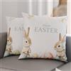 PETTI Artigiani Italiani - Coppia di Federe Cuscino Pasquali 40x40 cm in Microfibra, Cuscini Arredo di Pasqua, per Camera da Letto, Divano, Salotto, Set 2 Fodere Copricuscino, 100% Made in Italy