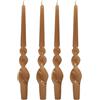 Cereria Di Giorgio - 2 Candele Voluta laccate - Diametro 2.2 cm Altezza 30 cm - Colore Mocha mousse - Durata 10 ore - Standard per candelabro - Home Decor Collection - Artigianale (Confezione da 2)