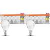 OSRAM Lampadine LED Sfera, 5W Equivalenti 40W, Attacco E14, Luce Calda 2700K, Confezione da 10