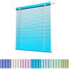 Generic Tapparelle per Finestre, Veneziane da Interno Senza Fori, Tende Veneziane da Esterno Protezione da Luce, Lamella da 25mm Alluminio Persiane per Casa Ufficio Bagno(Blue)