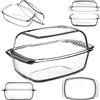 KADAX Bacella Trasparente Vetro Resistente al Calore, Contenitore ignifugo per Lasagne, stufato di Verdure, torrefazione in Vetro per arrostire, Forno (Rettangolare, 7L)