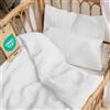 Dreamzie - Set biancheria da letto per neonati 80x80 cm + 1 federa 35x40 cm | 100% Cotone · Copripiumino in garza di cotone · Certificato Oeko-TEX - Colore Bianco