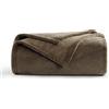 Aisbo Plaid Coperta Pile Singolo - Coperta Calda Invernale per Divano e Letto Singolo 150x200 cm Pile di Flanella Morbida Marrone, Fleece Blanket for Sofa and Couch