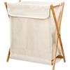 homewell Cesto portabiancheria Sporco Pieghevole Cesto portabiancheria Sporco Con Cornice In Bambù Con Manico Cesto Portabiancheria Adatto Per Conservare Vestiti In Camera Da Letto E Bagno