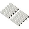 QUARKZMAN 1.97 Lungo M10 Filettatura Lampada Tubo Nipplo x 2pz Tutti Filettatura Cavo Centro Hardware per A sospensione Soffitto Ventilatori, [Argento Tono, Zinco Lega]