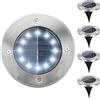 Oskuglin Confezione 4 Luci Solari Acciaio Inox, IP65, 8 LED,