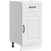 vidaXL Base da Cucina Kalmar Bianco in Legno Multistrato, Mobile Base lavello, Mobile Cucina Base con cassetto, Mobile Base lavello